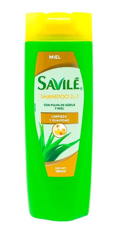 Savilé Shampoo con Pulpa de Sábila y Miel 180ml